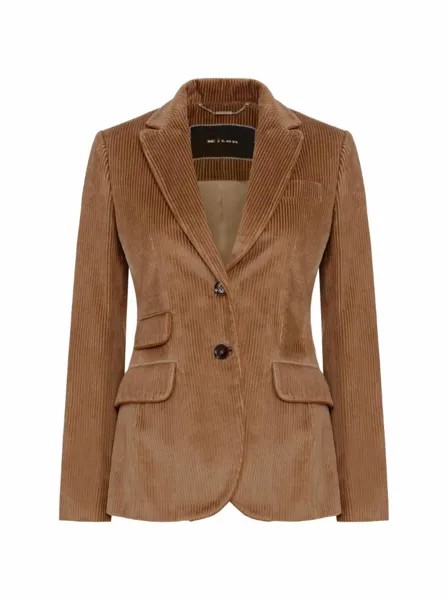 Однобортный вельветовый жакет Kiton