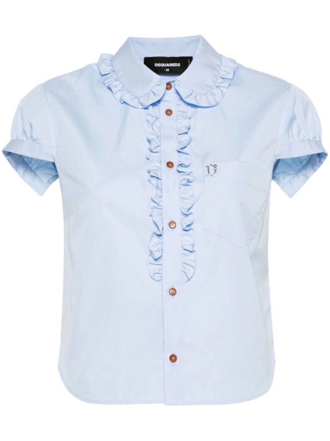 Dsquared2 рубашка Little Ruffled, синий