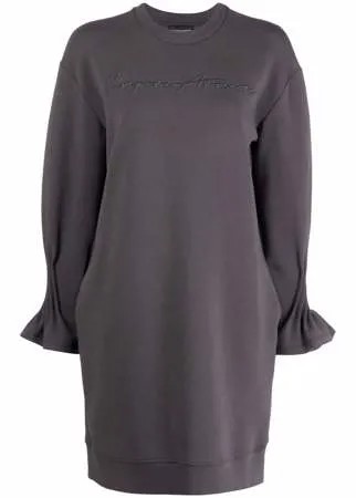 Emporio Armani платье-джемпер с вышитым логотипом