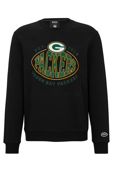 Свитшот Boss X Nfl Cotton-blend With Collaborative Branding Packers, черный