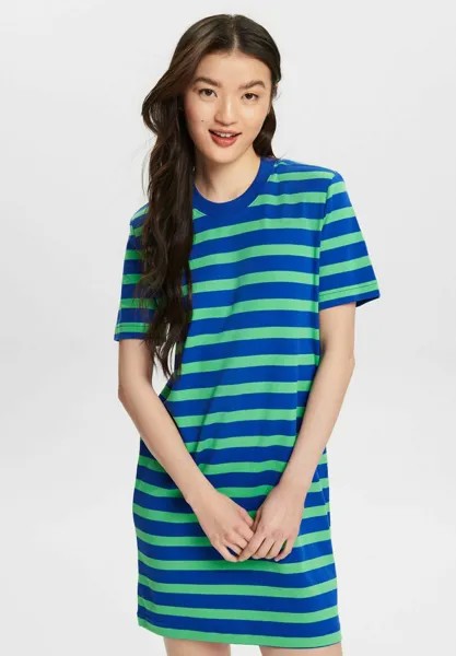 Платье из джерси GESTREIFTES Esprit, цвет bright blue