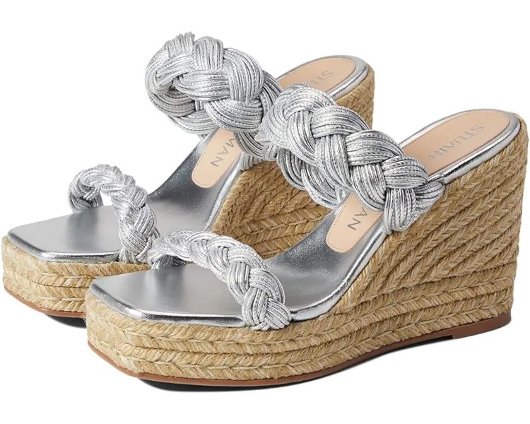 Туфли Stuart Weitzman Braida Espadrille Sandal, серебряный