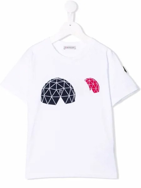 Moncler Enfant футболка с принтом