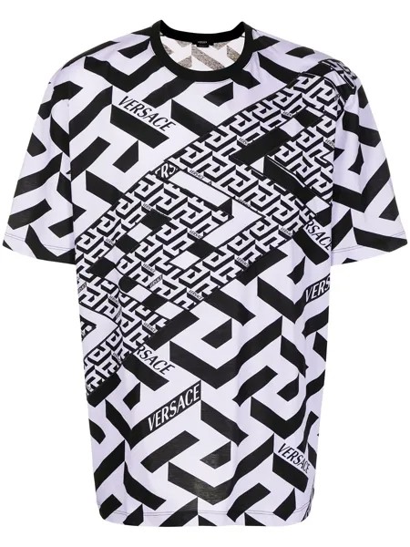 Versace футболка с принтом La Greca