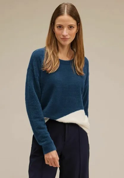 Вязаный свитер Street One, цвет blau