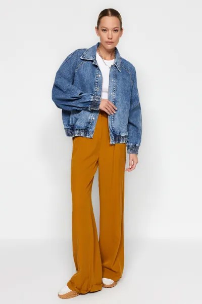 Куртка - Синий - Oversize Trendyol, синий