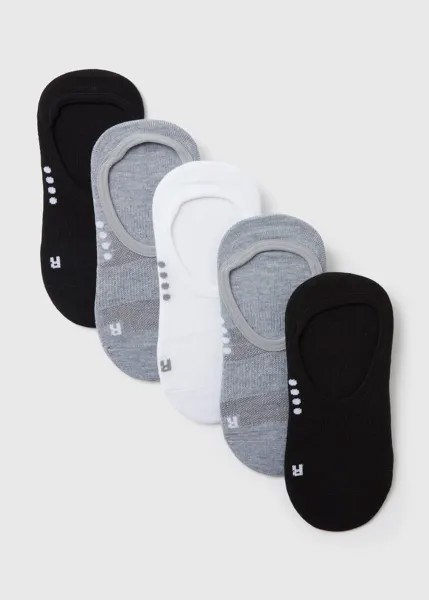 Набор из 5 невидимых спортивных носков, мультиколор