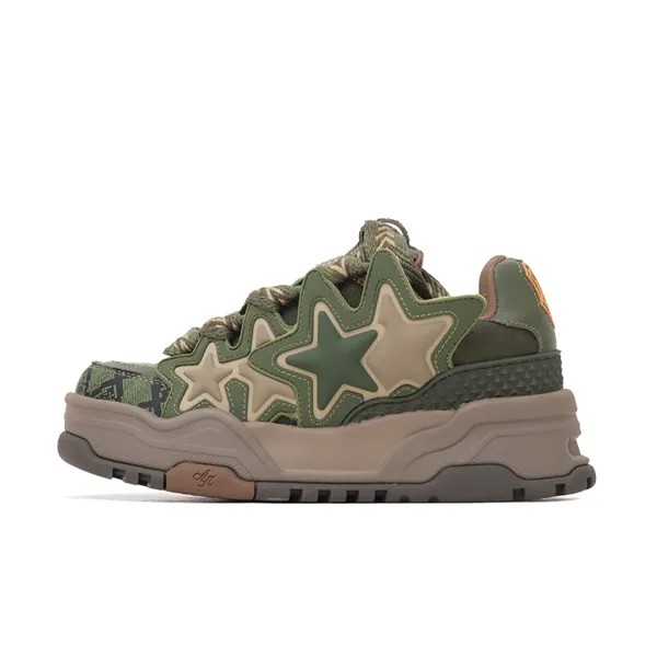 Кроссовки KAALIXTO Skateboarding Shoes Unisex Low-top Army Green, хаки