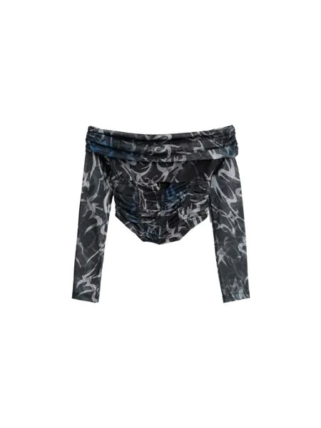 Лонгслив Bershka, черный