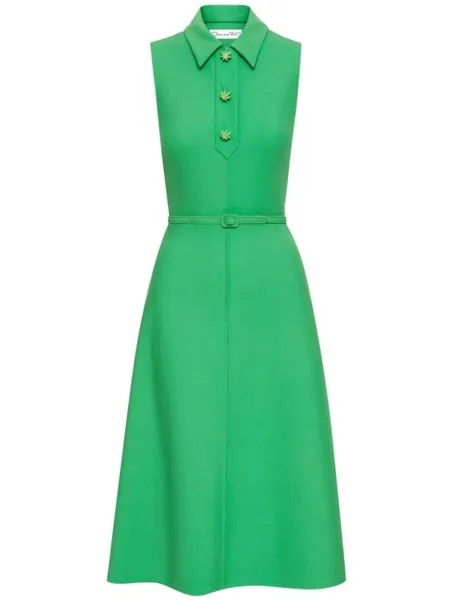 Платье миди Cactus с поясом Oscar de la Renta, зеленый