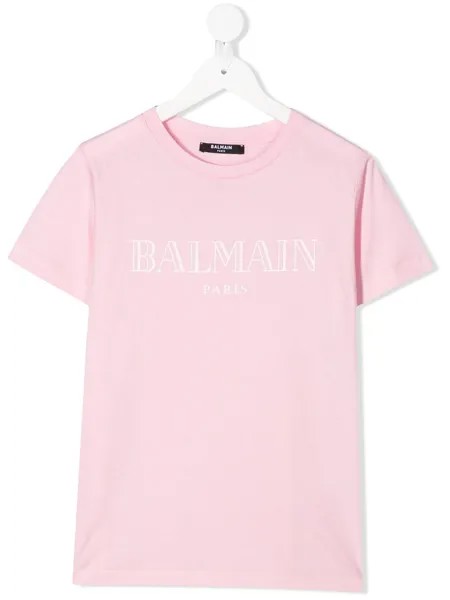 Balmain Kids футболка с логотипом