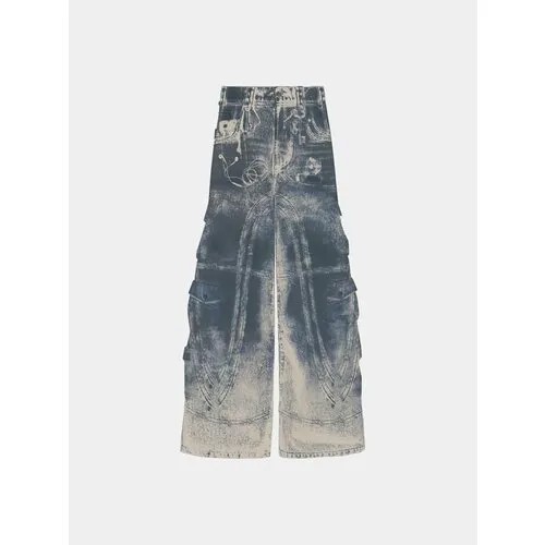 Джинсы клеш NO/FAITH STUDIOS Whats In My Pocket Denim Used, размер XL, голубой