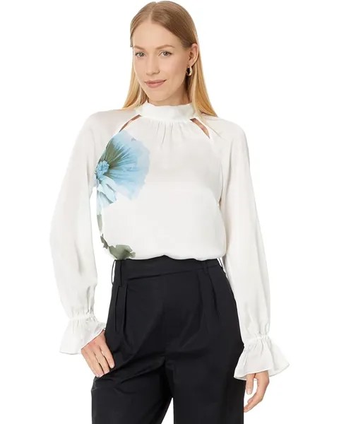 Платье Ted Baker Avaly Long Sleeved Cut Out Blouse, белый