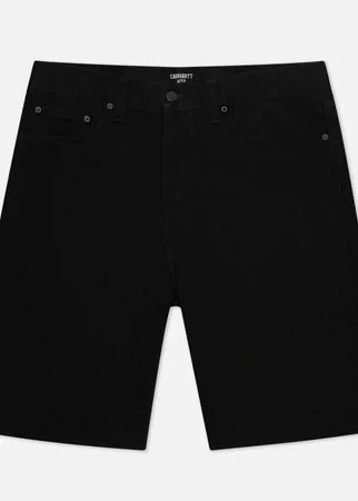 Мужские шорты Carhartt WIP Pontiac 13.5 Oz, цвет чёрный, размер 34