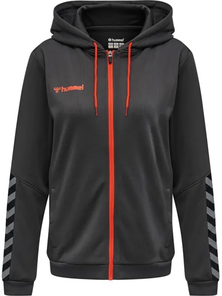 Толстовка Hummel Hoodie Hmlauthentic Poly Zip Hoodie Woman, цвет ASPHALT