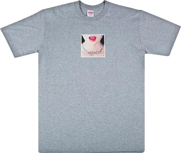 Футболка Supreme Necklace Tee 'Heather Grey', серый