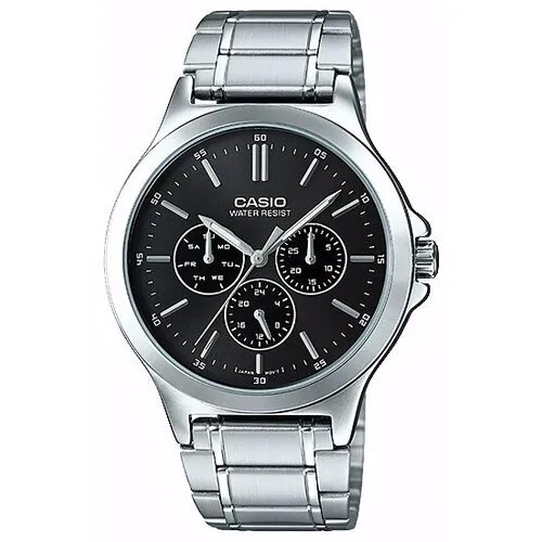 Наручные часы CASIO Collection MTP-V300D-1A, черный, серебряный