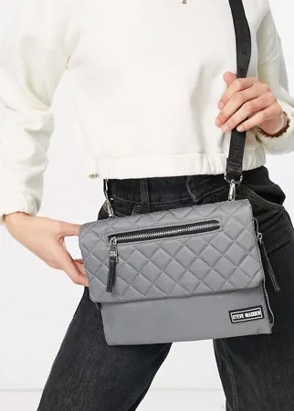 Серая стеганая сумка через плечо Steve Madden Jodie-Серый