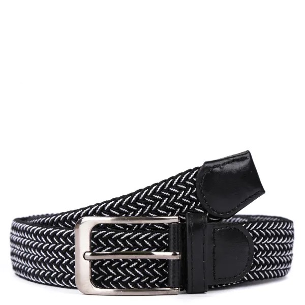 Ремень унисекс FABRETTI FR140PU-2 черный/белый, 100 см