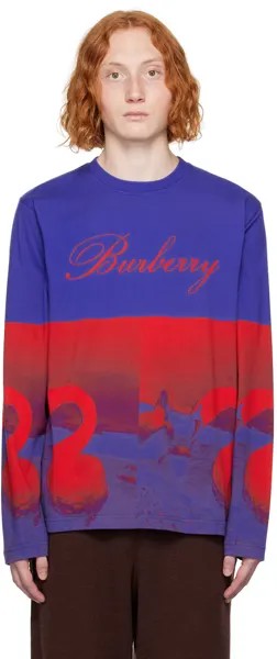 Толстовка Burberry Blue & Red Swan