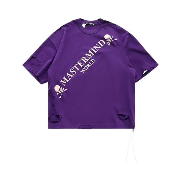 Футболка Mastermind World Damaged Short-Sleeve Tee, фиолетовый