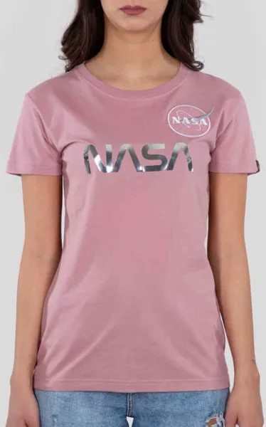 Женская футболка NASA PM Alpha Industries, роза