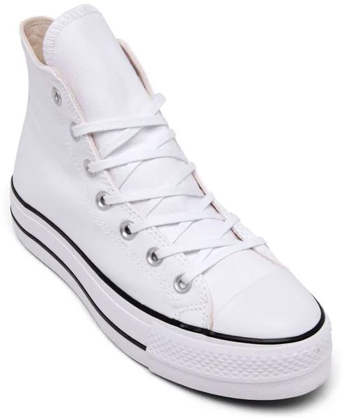 Женские повседневные высокие кеды на платформе Chuck Taylor All Star Lift Line от Finish Line Converse, белый