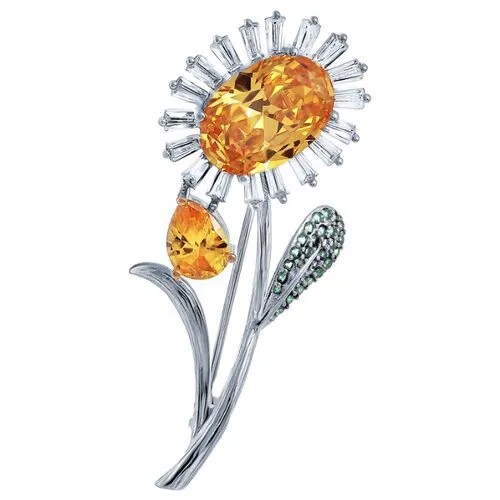 Брошь ELEMENT47, серебро, 925 проба