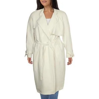 Rachel Rachel Roy Женский Белый Длинный Тренч Верхняя Одежда Plus 2X BHFO 8913