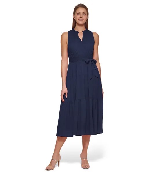 Платье DKNY, Sleeveless Tiered Midi Dress