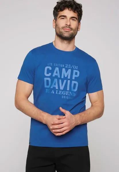 Футболка с принтом MIT LOGO Camp David, цвет urban blue