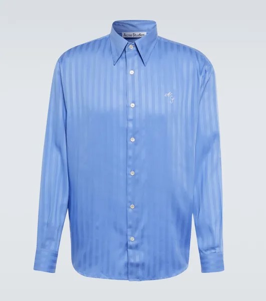 Полосатая рубашка Acne Studios, синий