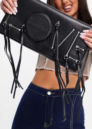 Черная сумка с ручками сверху Rebecca Minkoff-Черный цвет