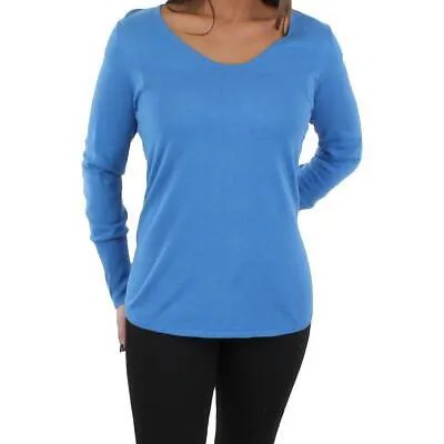 Женский синий пуловер с воротником «лодочка» Nic + Zoe, рубашка XS BHFO 0809
