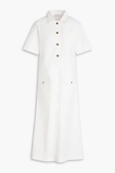 Платье-рубашка миди Carter из саржи из органического хлопка Ninety Percent, цвет Off-white