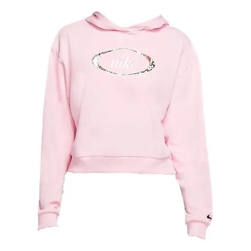 Толстовка (WMNS) Nike Sportswear Crop Fleece Hoodie 'Pink', розовый
