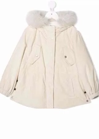 Brunello Cucinelli Kids пальто с капюшоном