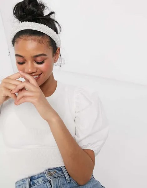 Ободок на голову с бусинами ASOS DESIGN-Очистить