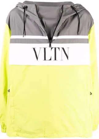 Valentino ветровка в стиле колор-блок с логотипом VLTN