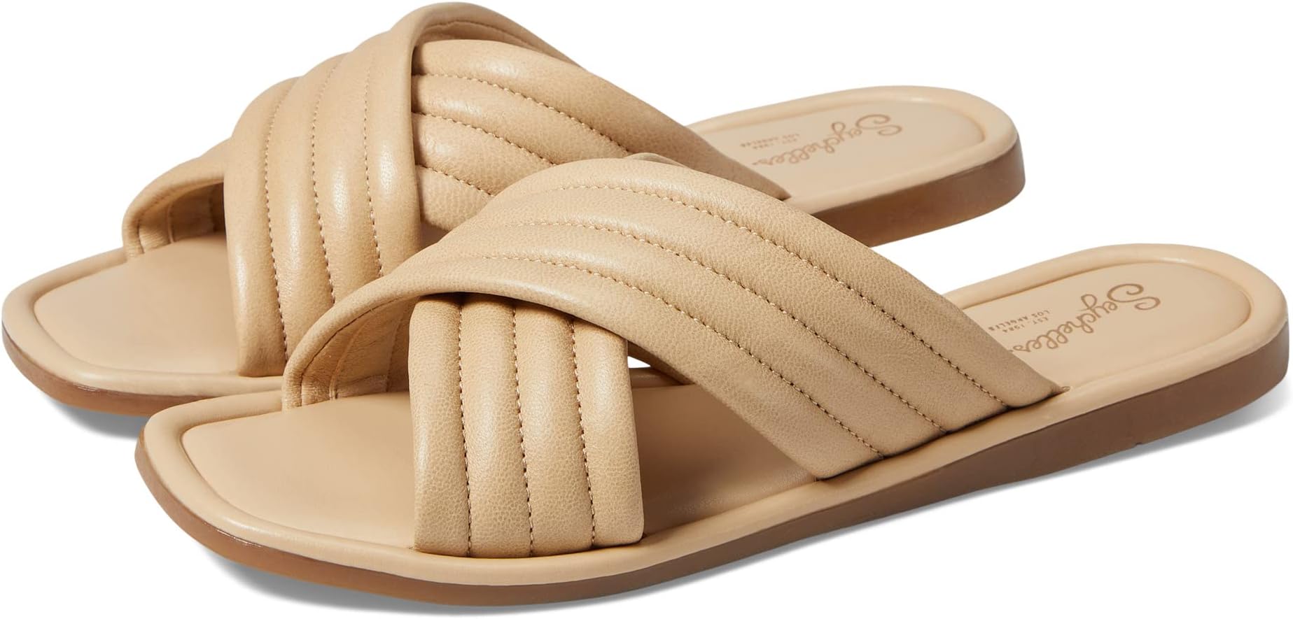 Сандалии на плоской подошве Word For Word Seychelles, цвет Cream Leather