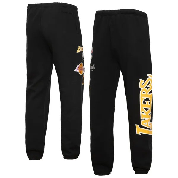 Мужские черные флисовые спортивные брюки Mitchell & Ness Los Angeles Lakers Champs City