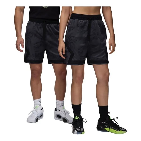 Шорты спортивные dri fit графические ромбовидные баскетбольные шорты азиатские размеры Air Jordan, черный
