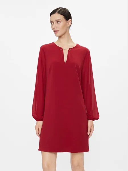 Коктейльное платье свободного кроя Rinascimento, красный