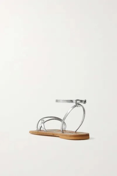 K JACQUES ST TROPEZ + Сандалии NET SUSTAIN Milana из металлизированной кожи, серебро