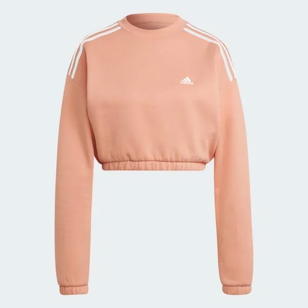 Свитшот Adidas Lifestyle Hyperglam Crop Crew, розовато-персиковый