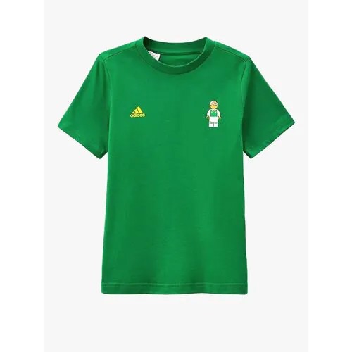 Футболка adidas, размер 140, зеленый