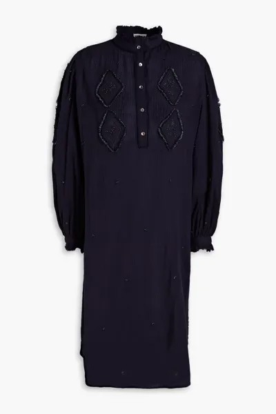 Платье-рубашка Ayo из хлопка с декором Antik Batik, темно-синий