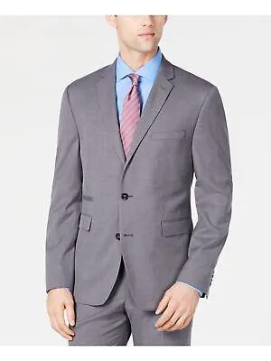 VINCE CAMUTO Мужской серый эластичный тонкий костюм, устойчивый к морщинам, отдельный пиджак 46L