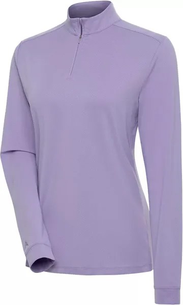 Женская рубашка-поло для гольфа Antigua с воротником на молнии 1/4, фиолетовый