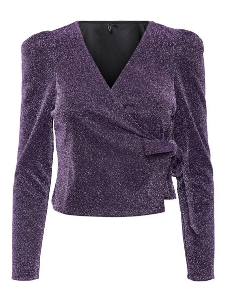Лонгслив Vero Moda, темно фиолетовый